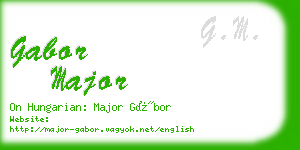 gabor major business card